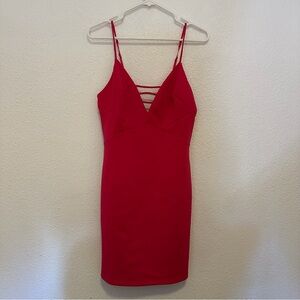 Bebe Elegant Pink Strappy Dress